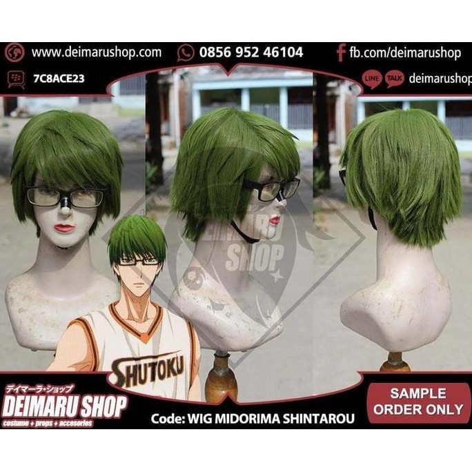 BARU  Rambut kostum Wig Midorima Shintaro