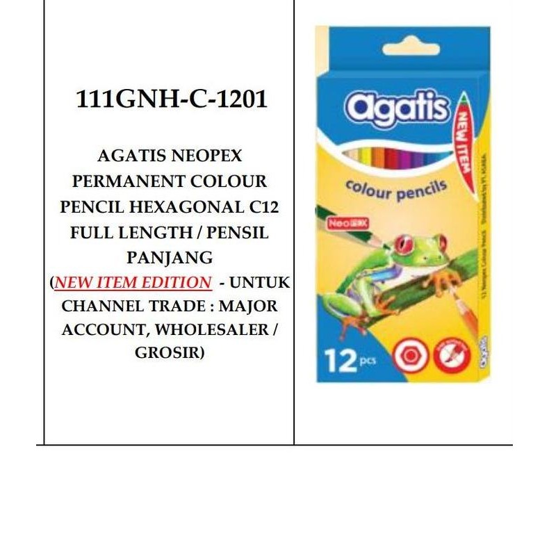 

siap kirim] pensil warna panjang 12 warna agatis economis by staedler PT asaba