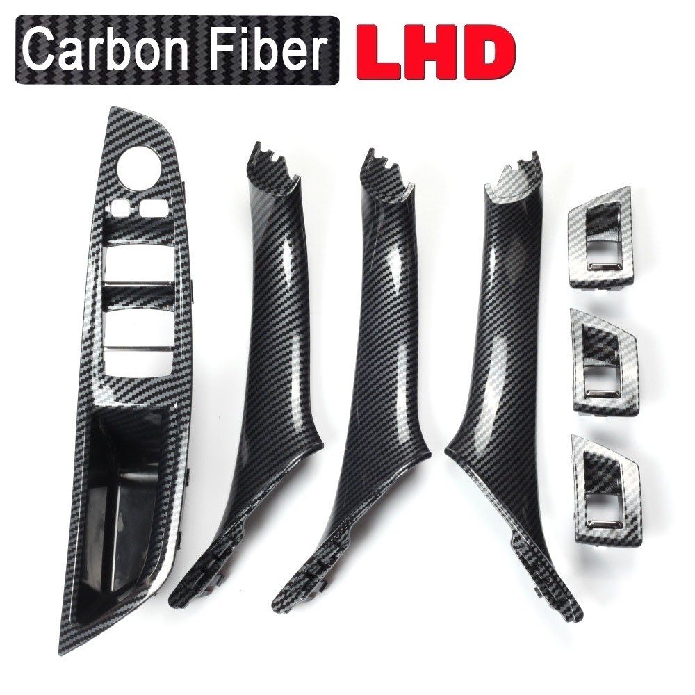 

Serat Karbon RHD LHD Pegangan Pintu Interior Mobil Cocok Untuk BMW 5 seri F10 F11 520d 525d 530d 535