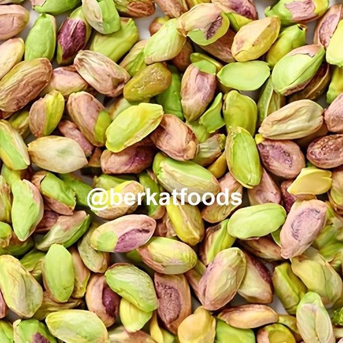 

(:(:(:(] Raw Pistachios Kernels / Kacang Pistachio Mentah Kupas Biji Kunafa / Fustuk Nuts Tanpa Kulit Import