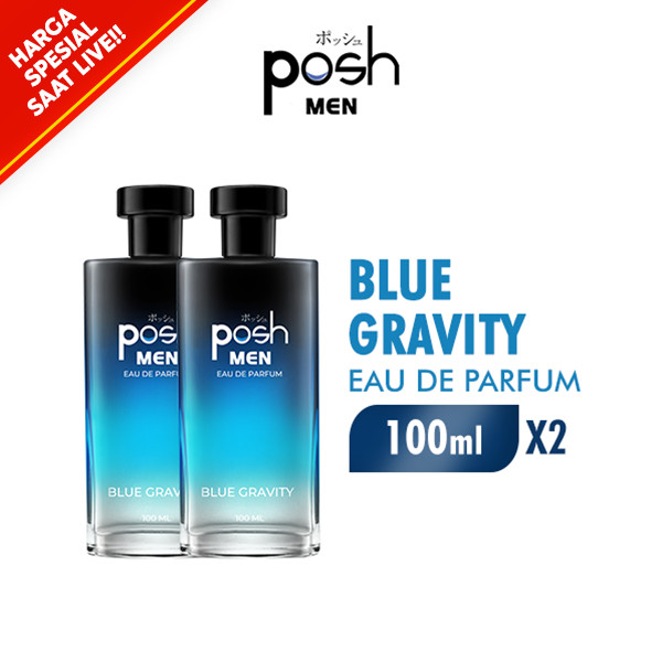 [SPECIAL LIVE] Posh Men Eau de Parfum Blue Gravity Parfum Pria 100 ml x2