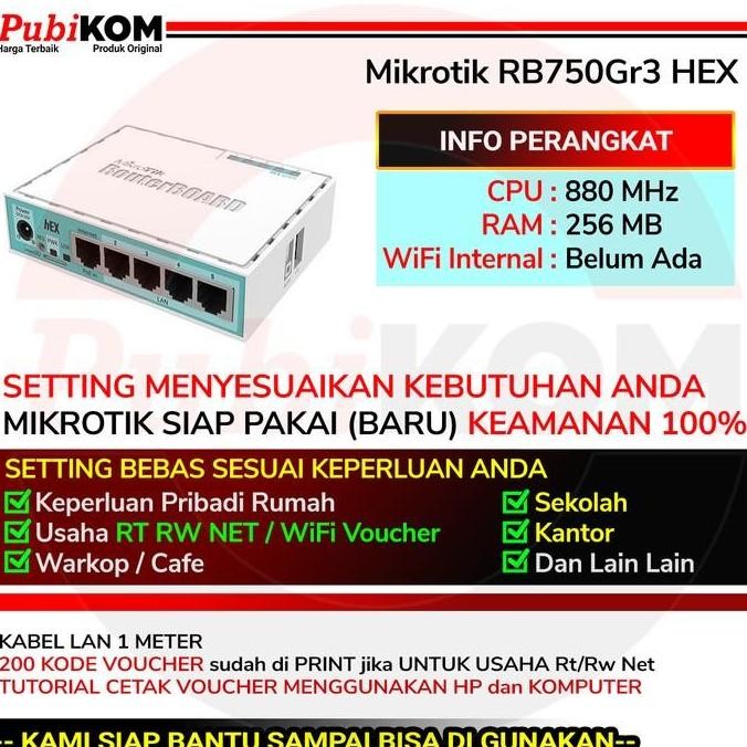 MIKROTIK FULL SETTING RB750GR3 HEX SIAP PAKAI ORIGINAL DAN TERPERCAYA