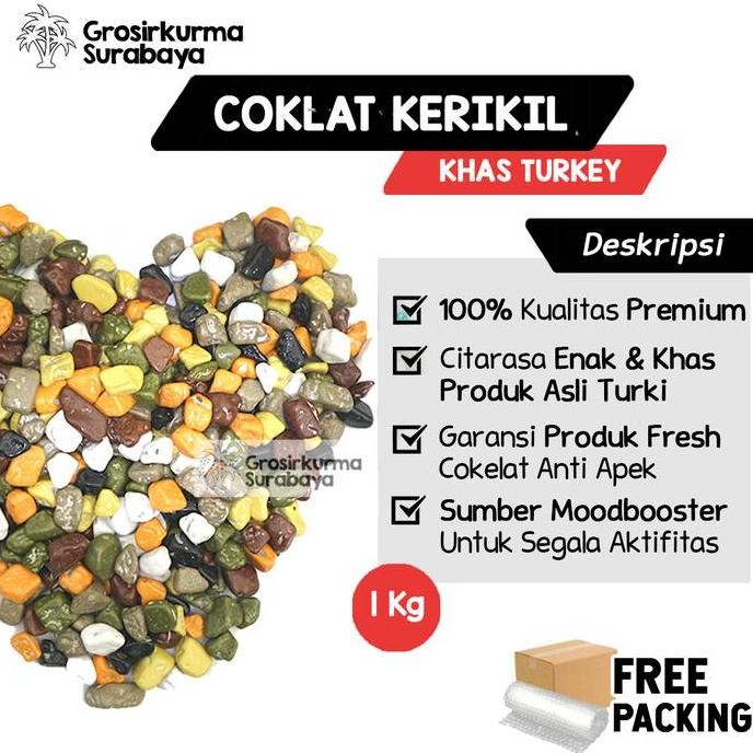 

Cokelat Batu Kerikil Arab 1kg Premium Oleh Oleh Haji Krikil Coklat Termurah