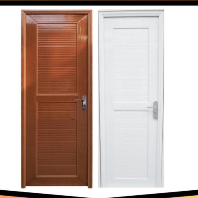 ^^^^^] Pintu UPVC dua panel putih / coklat