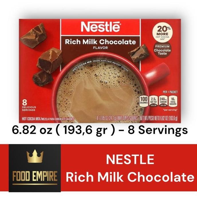 

Nestle Classic Rich Milk Chocolate Hot Cocoa Mix 121g - Minuman Serbuk Termurah