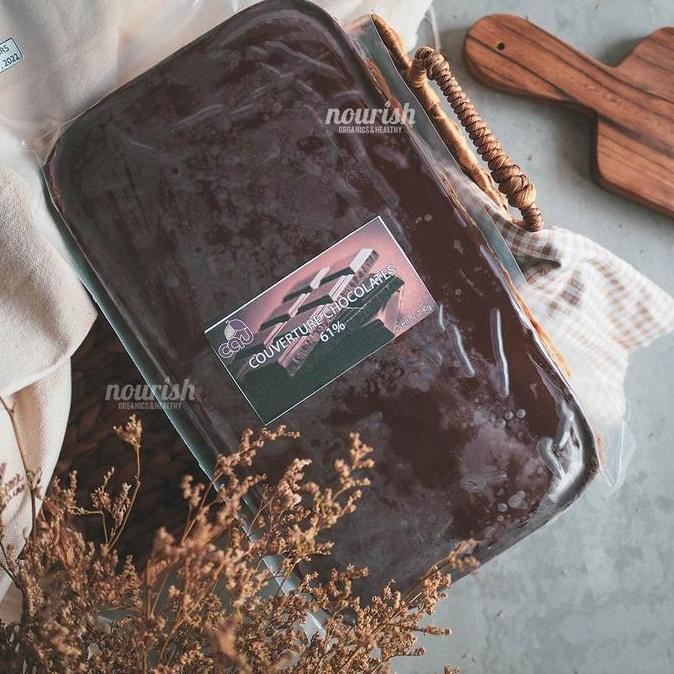 

Cau Organic Couverture Chocolate 61% 1kg - Cokelat Bubuk Organik Premium Baking Termurah