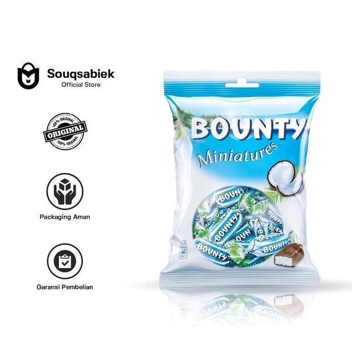 Bounty Coconut Miniatures Coklat Cokelat Mini Keping Kelapa Termurah