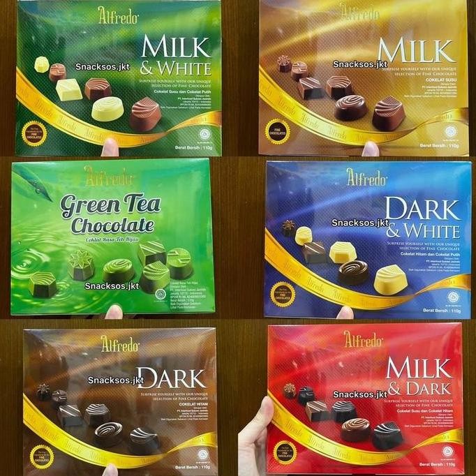 

Alfredo Fine Dark Chocolate Mix Dark White Milk Cokelat Berkualitas Termurah