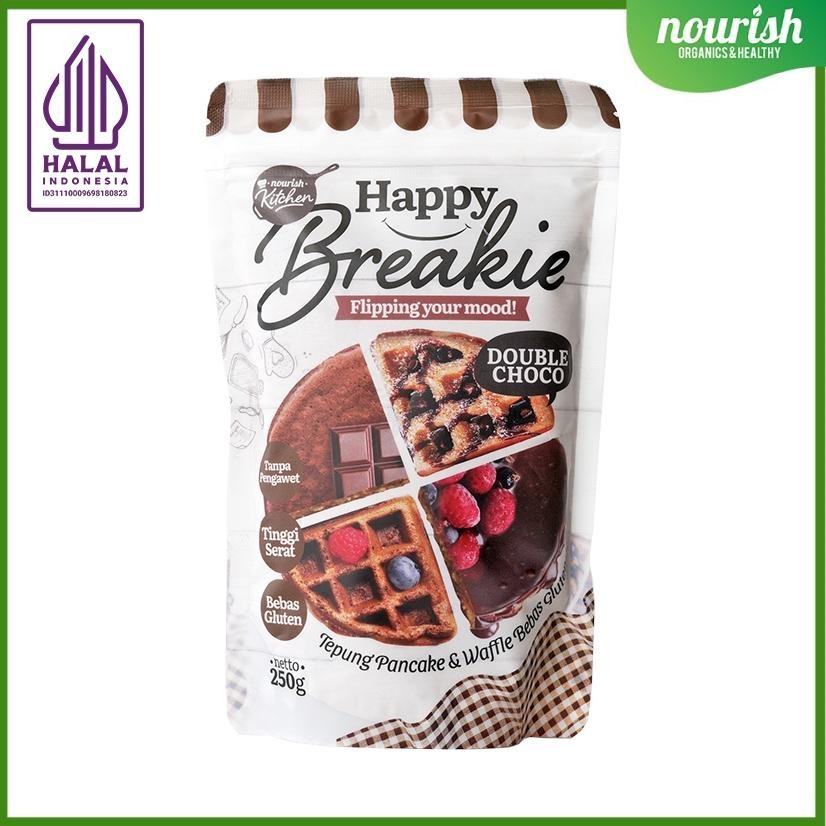 

Happy Breakie Gluten Free Pancake Waffle Mix Double Choco 250Gr