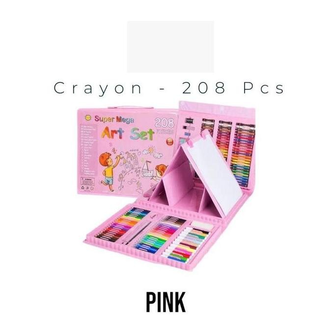 

CRAYON SET 208 PCS / ALAT MENGGAMBAR MEWARNAI ANAK / ALAT LUKIS / PENSIL WARNA KRAYON ANAK / DRAWING Pastels