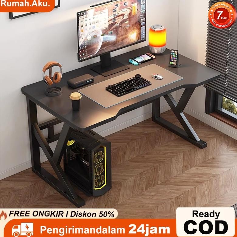 RA Meja Gaming Meja Komputer Meja belajar Meja PC 140cm Meja komputer laptop Minimalis