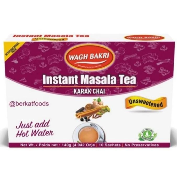 

monggo] Wagh Bakri Instant Masala Tea Unsweetened / Karak Chai India Rempah