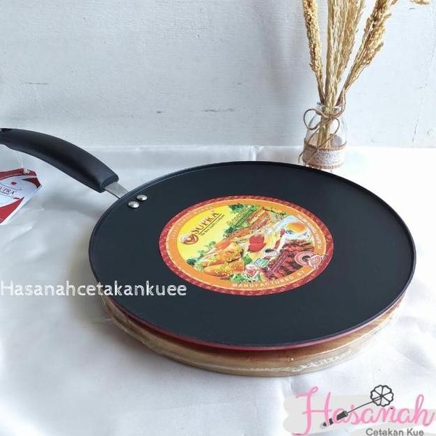Teflon Round Grill Pan Supra 30Cm Wajan Kebab Wajan Bulat Datar