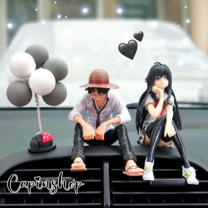 tersedia pajangan figure boneka anime luffy yukino dekorasi dashboard mobil