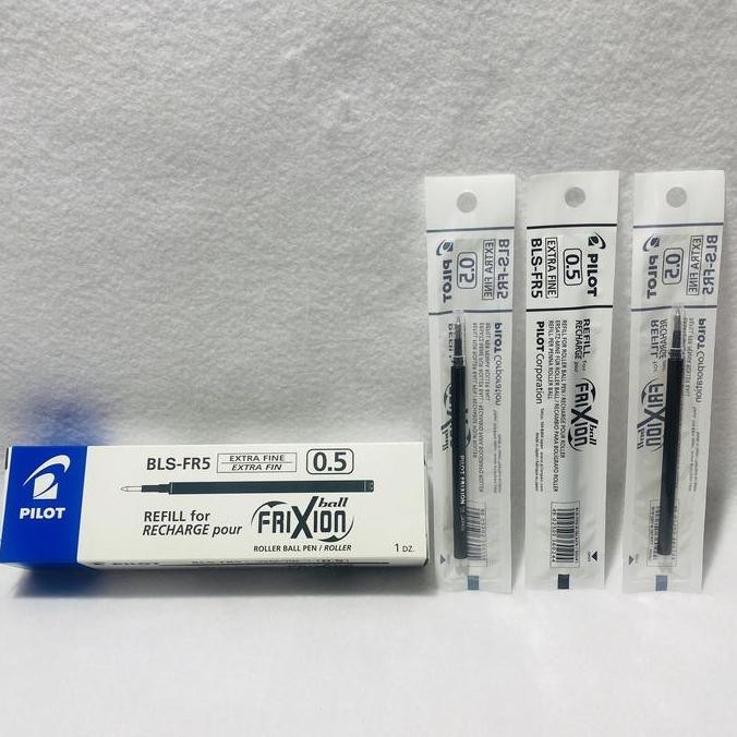 

tersedia refill pilot frixion bls-fr5 0.5mm hitam | 1 box isi 12 pcs | pulpen hapus