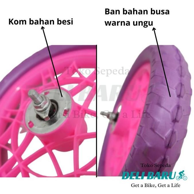 Ban Buta Ban Busa Ban Mati Velg 12 Inch Komp Besi Sepeda Anak