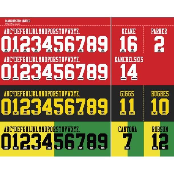 Nameset/Remake/ Manchester United 1992/96 cutting Velvet