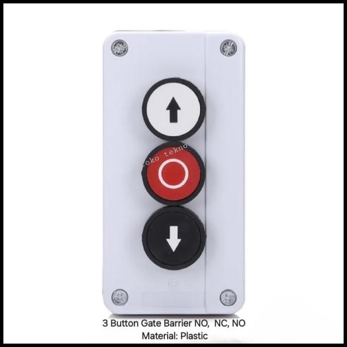 3 Holes Control Switch Push Button Box NO-NO- NO / NO-NC-NO