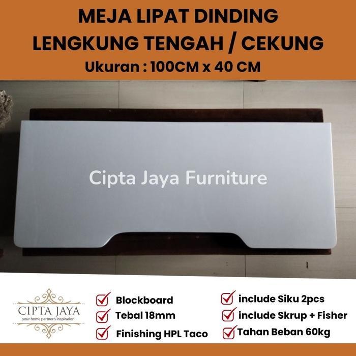 Meja Lipat Dinding Furnitur Kamar Estetik Meja Laptop Meja Gantung Lengkung Tengah Minimalis Multifu