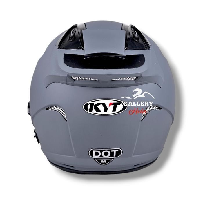 Helm Kyt Galaxy Gorila Grey Flat R | Helm Kyt Visor Flat Grey Doff