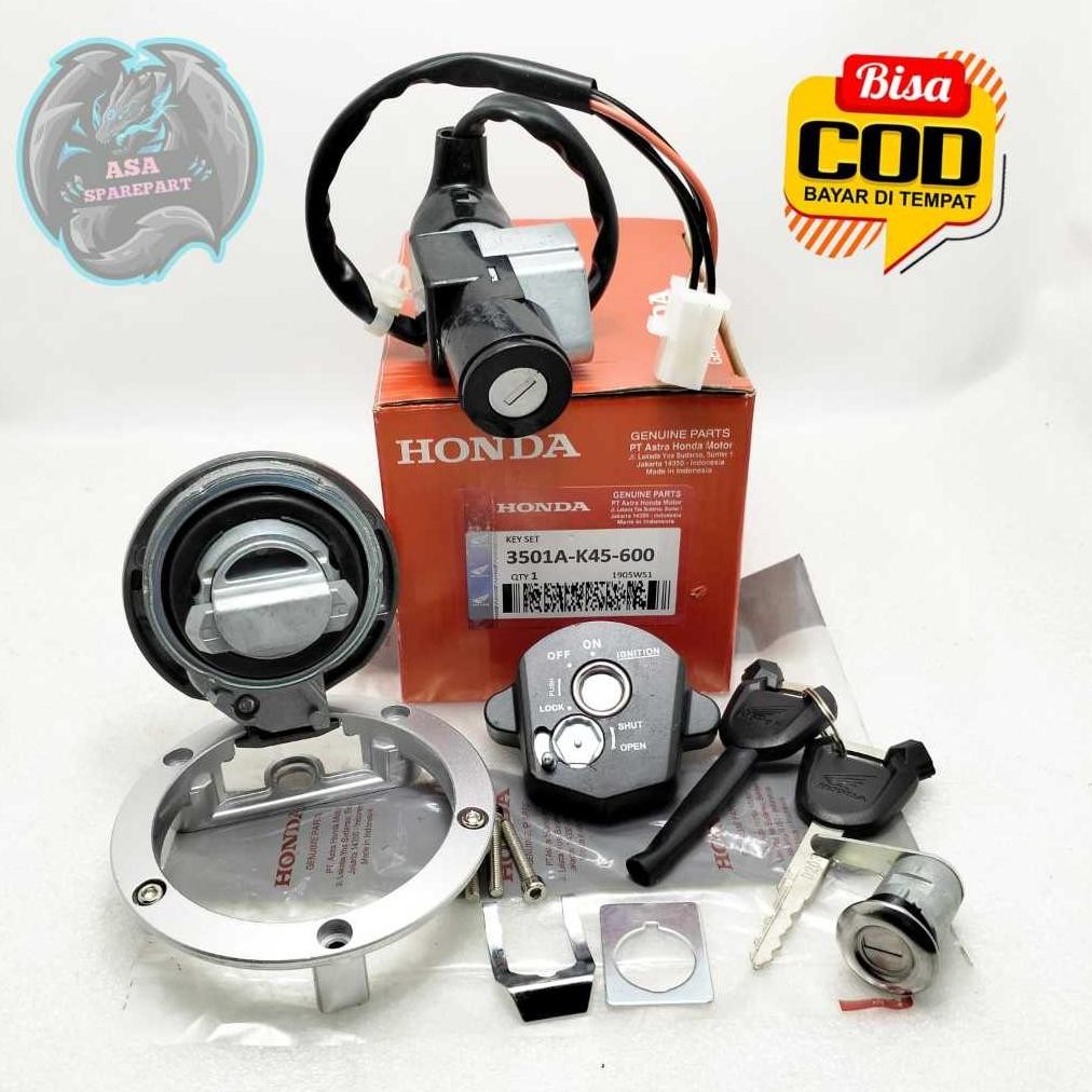 Diskon Kunci Kontak + Tutup Tangki K45 Asli Original Motor Honda Cbr150R New Cbr 150R Led , Cbr 150 