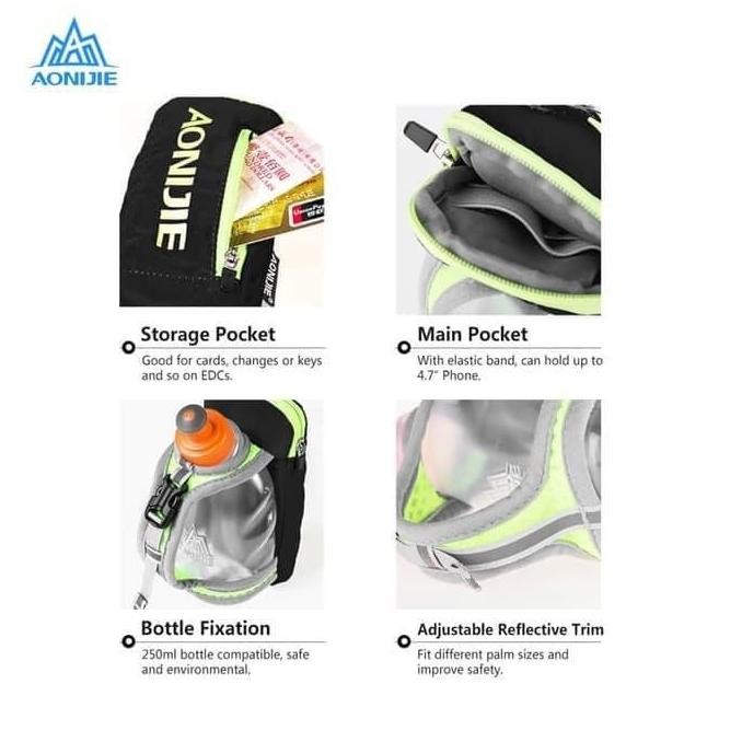 Terlaris Aonijie Running Hand Bottle Grip E907 Bonus Botol 250 Ml Lari Trail Ready Stok