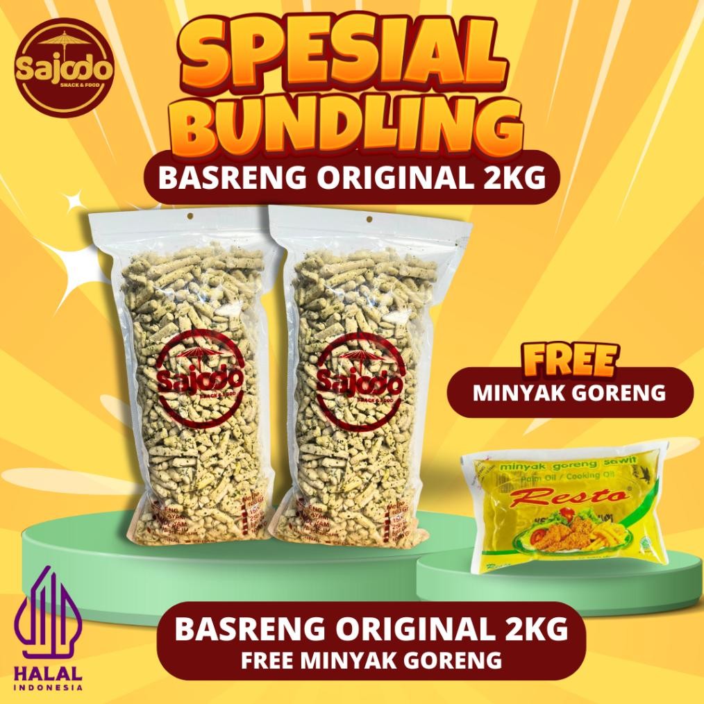

Original Bundling Basreng 2 Kg + Minyak Goreng Pedas - Sajodo Snack & Food, Olahan Ikan Kuniran & Tepung Pilihan Makanan Cemilan Ve29
