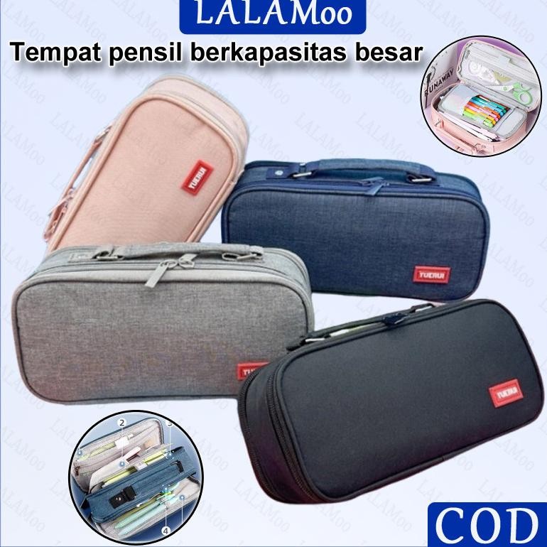 

Tas Pena Zip Berkapasitas Besar / Tas Pena Lapis Ganda Multifungsi / Tas Pena Lima Lapis Alat Tulis / Tas Pensil