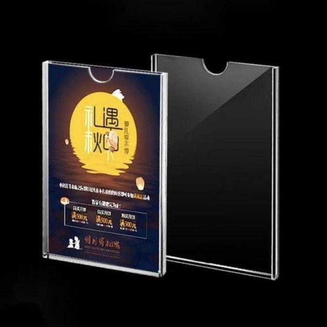 

Sale Akrilik Tempat Brosur Tempel Sign Holder - A3