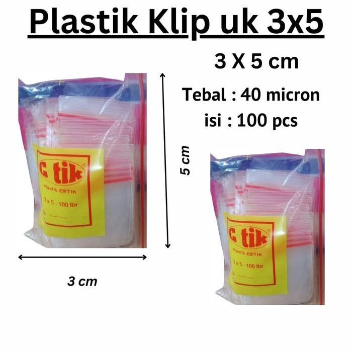 Plastik Klip (100pcs), Plastik Zipper kecil, Plastik Obat / Baju