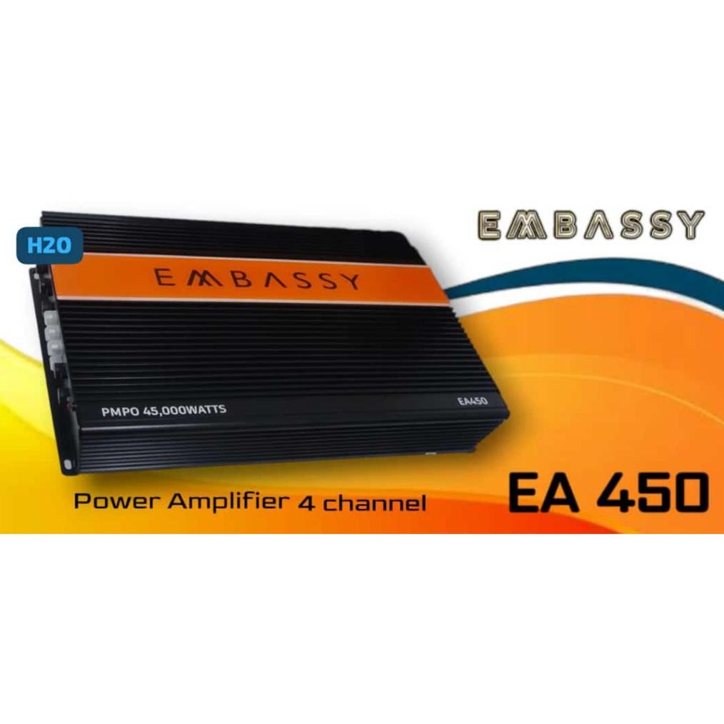 Terlaris Power Amplifier 4 Channel Embassy Ea-450 Power 4 Channel Embassy