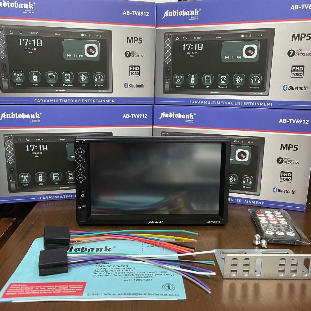 Terlaris Headunit Mp5 Deckless 7 Inch Audiobank Ab-Tv6912