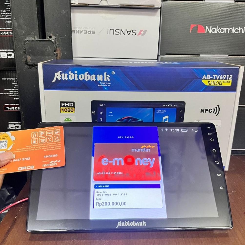 Terlaris Headunit Android Audiobank/Jec Ab-Tv6912 Carplay Nfc 9Inch