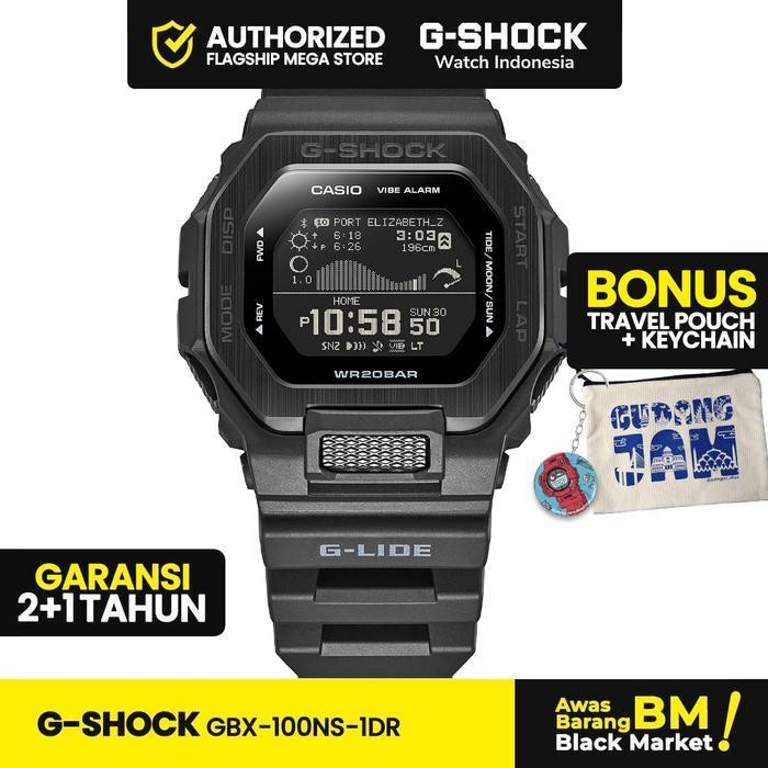 Wl G-Shock Gshock Gbx-100Ns-1Dr Gbx-100Ns Gbx-100 Gbx100Ns Gbx 100Ns  Watches Pria Kaca Glasses