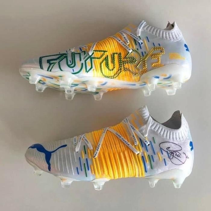 Ews Sepatu Bola Puma Future Z 1.1 Neymar White Yellow Blue