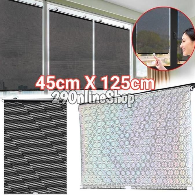 tirai tempel gordyn gulung roll otomatis hordeng kaca film jendela gorden kantor rumah kaca mobil