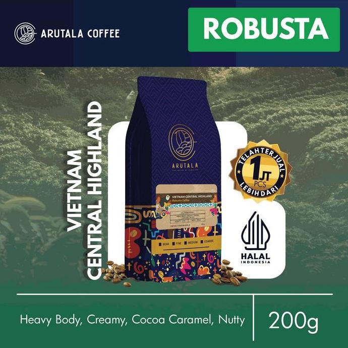 

READY ARUTALA KOPI ROBUSTA VIETNAM 200GR | CENTRAL HIGHLAND COFFEE STRONG