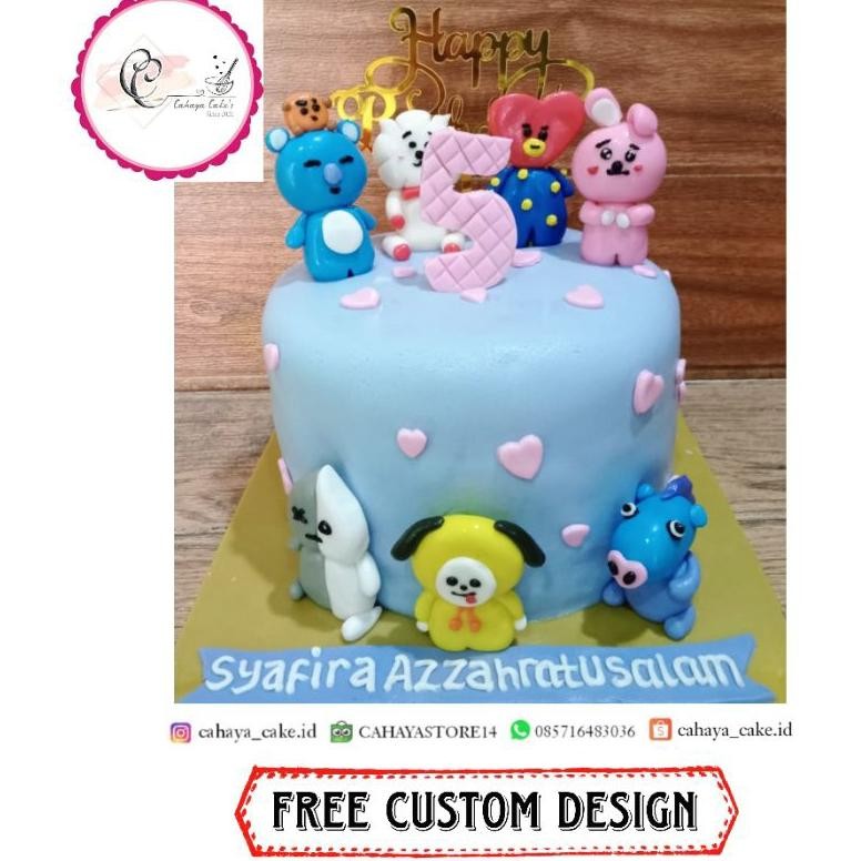 

Promoo!! Kue Ulang Tahun BTS / Kue Ultah BT21 / Cake Tart BTS BT21