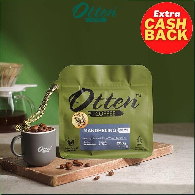 

original kopi arabika mandheling 200g | biji bubuk otten coffee roasted beans