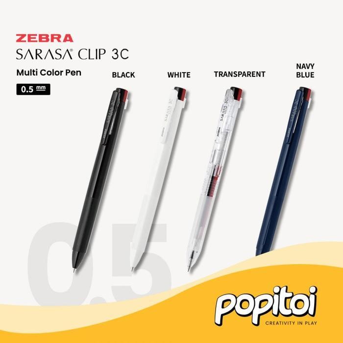 

Sp Zebra Sarasa Clip 3C Multi Color Gel Pen 0.4 0.5 Mm Pulpen Bolpen
