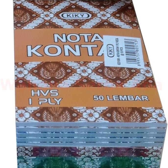 

1 Pack Nota Kontan Kecil Kiky 1 Ply Isi 10 Buku