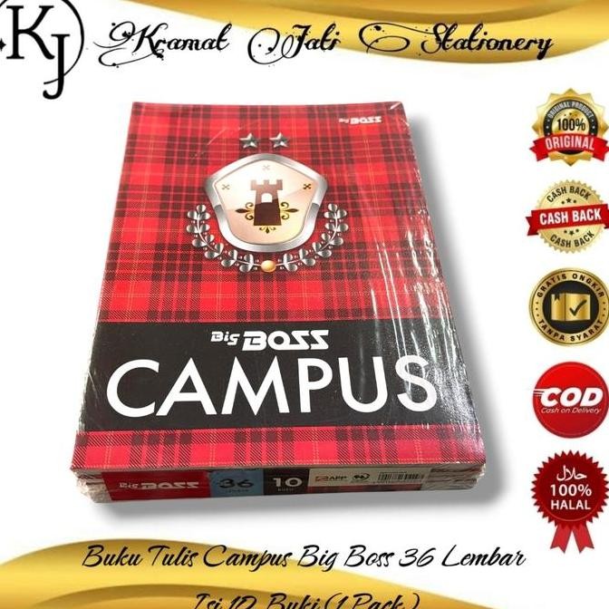 

Buku Tulis Panjang/Buku Tulis Besar Campus Big Boss 36 Lembar Isi 10 Buku (1 Pack)