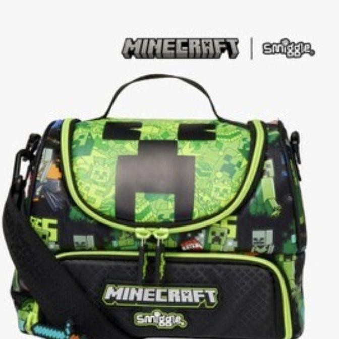Smiggle Minecraft Lunch Bag, Backpack, Dompet/ Tas Smiggle/ Minecraft