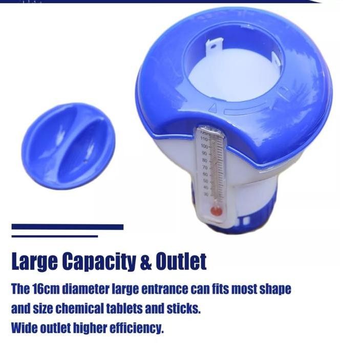 Pool dispenser kaporit klorin thermometer perawatan kolam renang