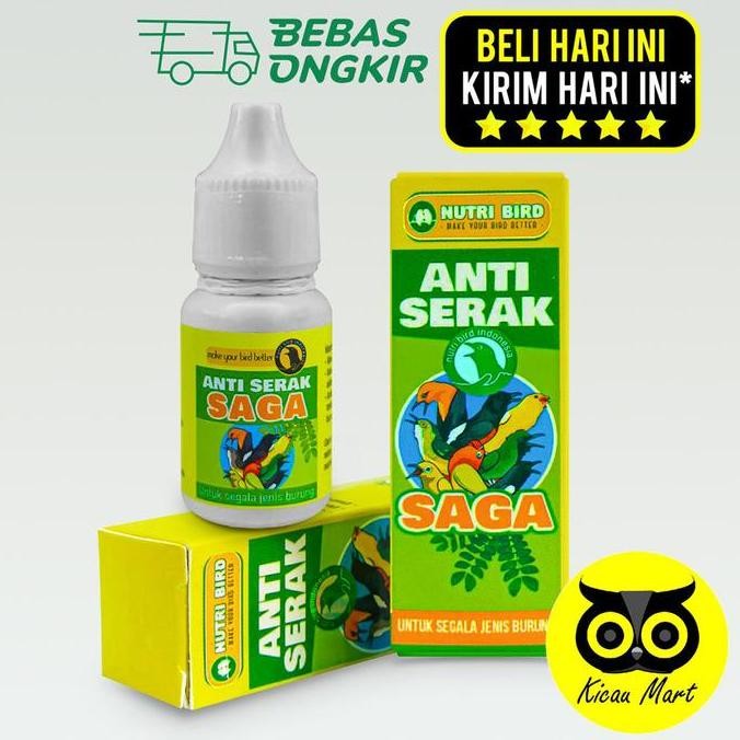 monggo] KICAU MART Saga Anti Serak Nutribird Obat Antibiotik Burung Kicau Suara Nyaring Obat Burung 