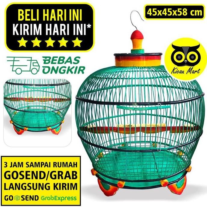 &<&<&<&] KHUSUS 3 JAM SAMPAI INSTAN GRAB GOJEK Sangkar Kandang Burung Perkutut Bambu Rotan Full Warn