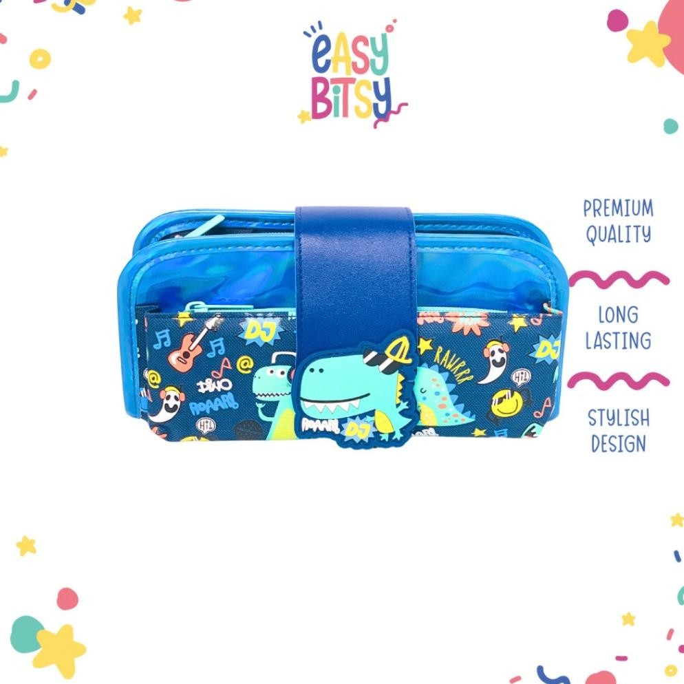 

Easybitsy Tempat Pensil 3 Lipat Pensil Case Anak Laki-Laki TK-SD Dino, Astronot, Soccer- Woody