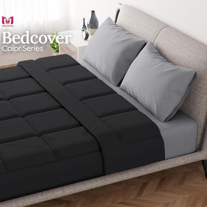 Bedcover selimut aesthetic korea katun polos motif quilting minimalis