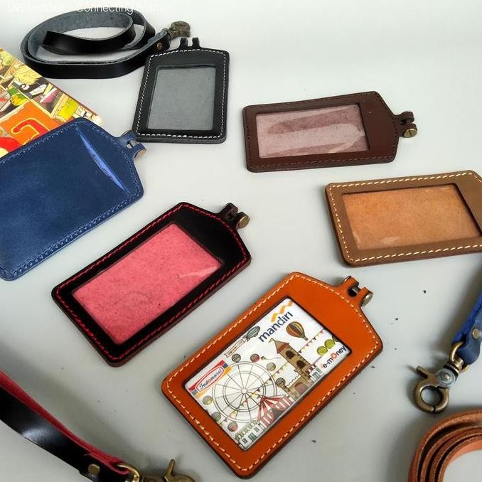 

Name Tag Cover Id Card Kulit Asli - Gantungan Kartu Nama Eksklusif Original