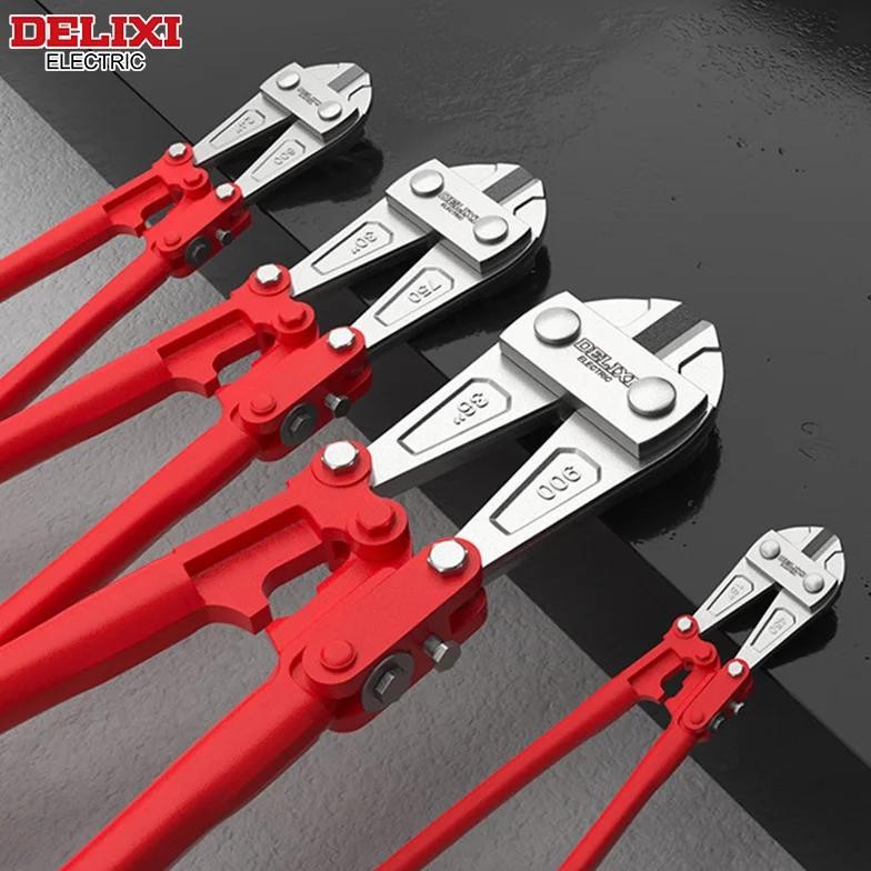 

Delixi Electric Wire Cutters, Bolt/Wire/Cable Cutters, Forged Alloy Steel Rope Cutters, Rubber Handles, Heavy-Duty Bolt Cutters